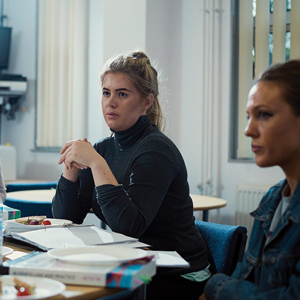 Bristol Law School students from the Pro Bono Unit in a meeting with a client