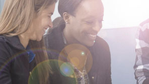 Students enjoying working together Students enjoying working together