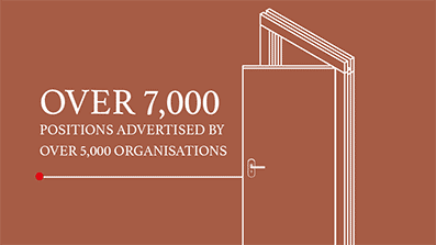 Over 7,000 positions advertised by over 5,000 organisations