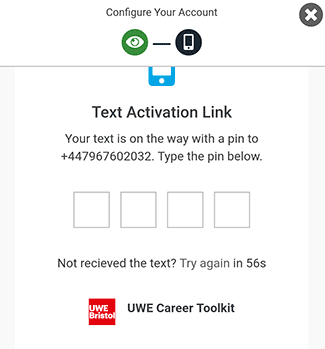 UWE Career Toolkit screen