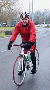 Chris Bloomfield training for charity cycle Chris Bloomfield training for charity cycle