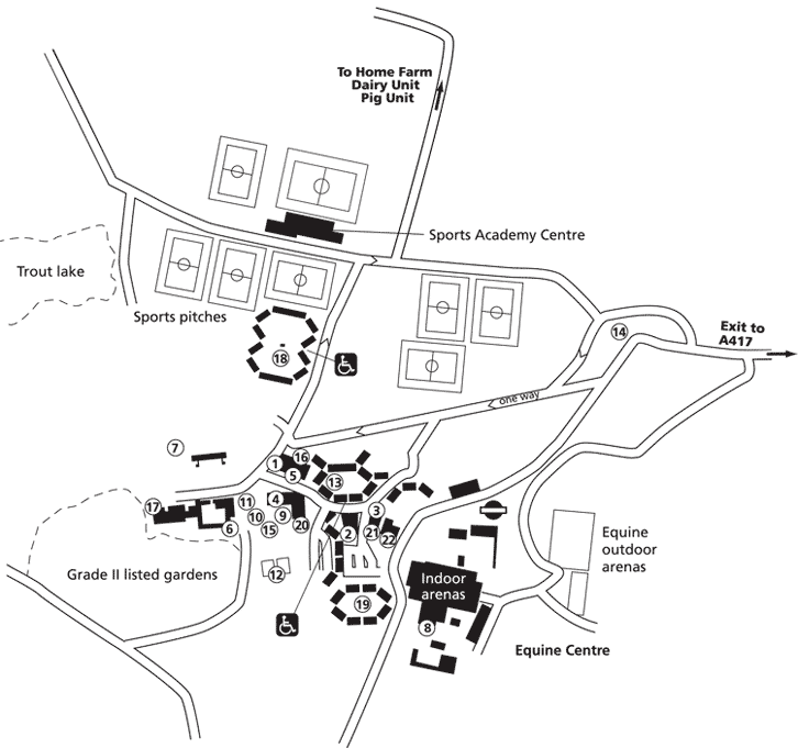 Hartpury University Uwe Bristol Campus Maps And Information