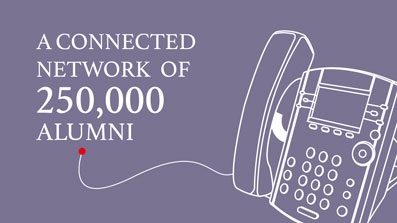 A connected network of 250000 alumni