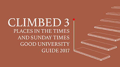 Climbed 3 places in Times Good University Guide