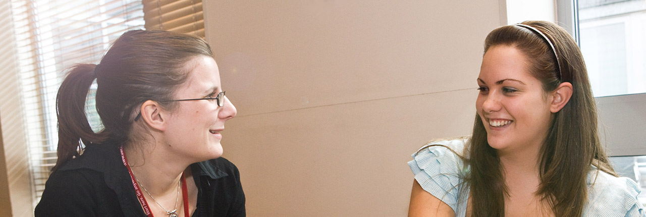 Two students talking